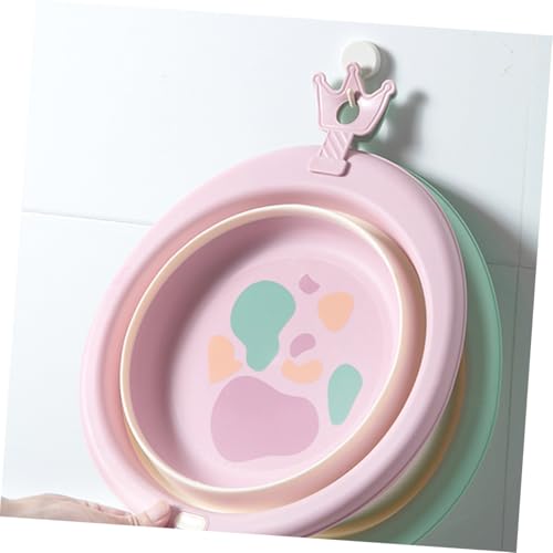 IWOWHERO 折りたたみ式シリコーン製ベビーフェイスバスタブ 軽量で丈夫な携帯用 洗面器 お風呂や足洗いにな 用洗顔盆