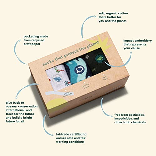 Image of Conscious Step Women's Fair Trade Organic Cotton Crew Socks | 3 Pack | Every Pair Helps Support our Humanitarian Partners