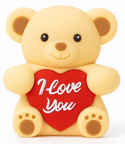 Ulticool Teddy Chiavetta USB 16 GB con cuore - I Love You - Design romantico per uomini, donne, fidanzati o fidanzate - San Valentino, compleanno, anniversario - Ulticool - Beige