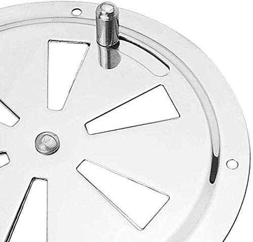 Surmeny Marine 2 Pack Of 4 Inch Cabin Ventilation Plate Vent Butterfly Air Vent Gill Plate With Side Knob 316 Stainless Steel For Marine Boats Accessories - Round #TOP5