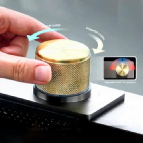 Image of Plumbspare Brass Waterfall Sink Replacement Knob, Square Punch Fitting, Brass Finish