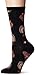 Socksmith Womens Novelty Holiday Crew Socks Turkeys - Black