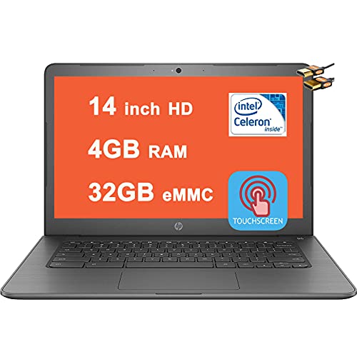 2020 New Hp 14" Hd Touch-Screen Chromebook Laptop Computer, Intel Celeron N3350 Up To 2.4Ghz, 4Gb Memory, 32Gb Emmc Flash Memory, 802.11Ac, Bluetooth, Usb-C 3.1, No Optical Drive, Chrome Os (Black) #TOP20