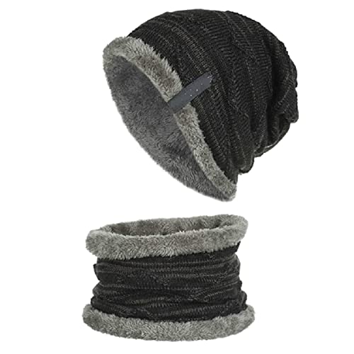 Ensemble bonnet d'hiver et cache-cou slouch pour les sorties quotidiennes au ski