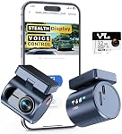 KAWA 2K Dash Cam pour les voitures avec contrôle de la voix - Affichage de la vole Tiny Dashcam Front inclus 32GB Micro SD Carte, super vision nocturne, 1297P QHD, G-Sensor, construit dans WiFi & Caméra de voiture App