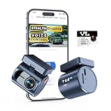 KAWA Dashcam Auto Vorne - inkl 32GB SD Karte, Sprachsteuerung, App-Steuerung, 2K1296P QHD Dash Cam mit WDR, Super Nachtsicht, G-Sensor, Superkondensator, 135° FOV, Unauffälliges Display