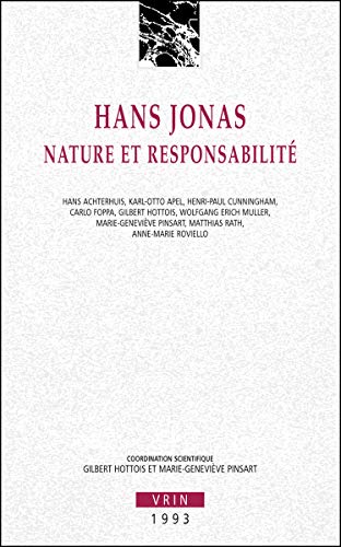Hans Jonas: Nature Et Responsabilite (Annales de l'Institut de Philosophie de l'Université de Bruxelles) (French Edition)