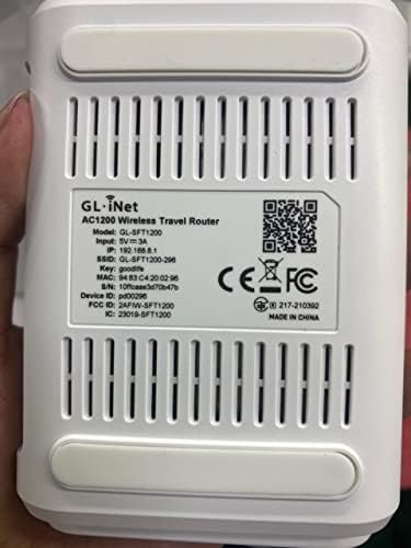 GL.iNet GL-SFT1200 (Opal) Secure Travel WiFi Router AC1200 Dual Band Gigabit Ethernet Wireless Internet Router | IPv6 | USB 2.0 | MU-MIMO | DDR3 |128MB Ram | Repeater Bridge | Access Point Mode