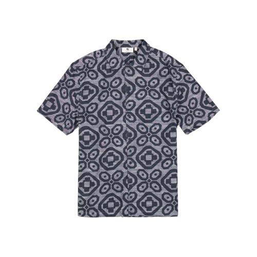 Chemise coton Garcia marine à motifs pour vos soirées d'été décontractées