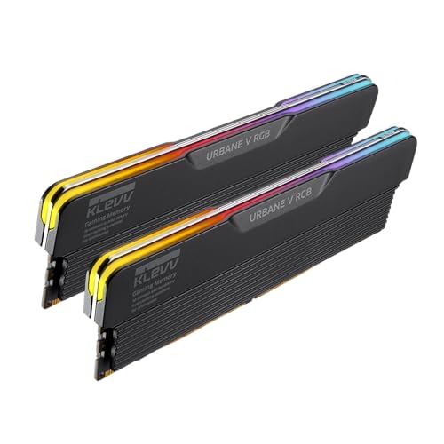 Image of KLEVV Urbane V RGB DDR5 32GB (2x16GB) 6000MHz CL28 SK Hynix A-Die 1.35V Gaming Desktop Ram Memory XMP 3.0 / AMD Expo Ready - Jet Black (KD5AGUA80-60B280V)