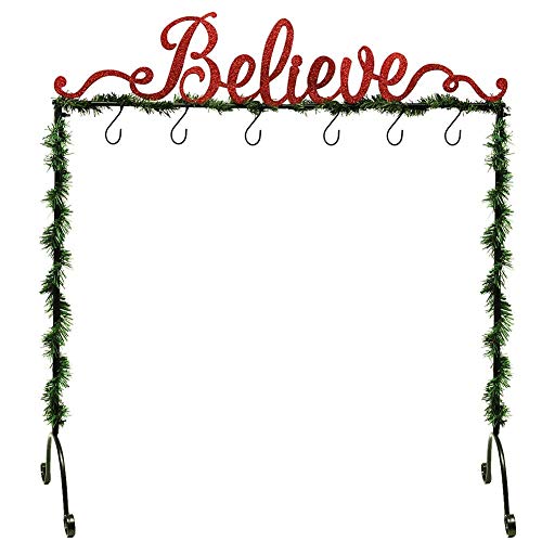 Forup Believe Christmas Stocking Holder Stand Hangers #TOP1