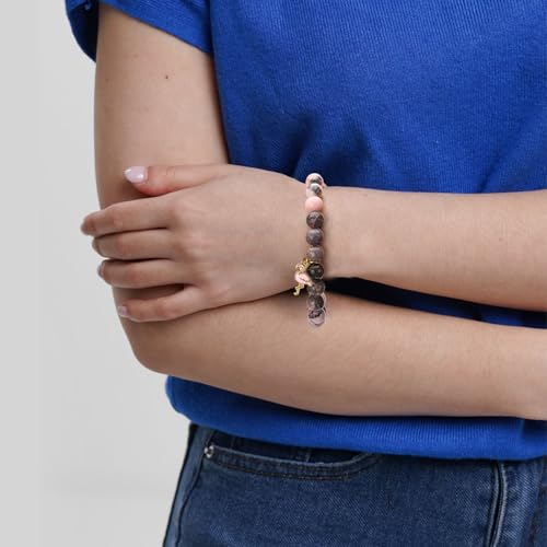 Image of createreedo Createedo Flamingo Charm Bracelet for Women and Teen Girl - Elegant Pink Flamingo Bracelet Jewelry Accessories Gift for Valentine Birthday
