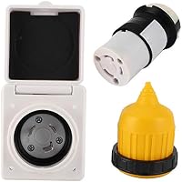 Akozon RV Power Inlet Kit, 3 Piezas 30 AMP RV Juego de Entrada