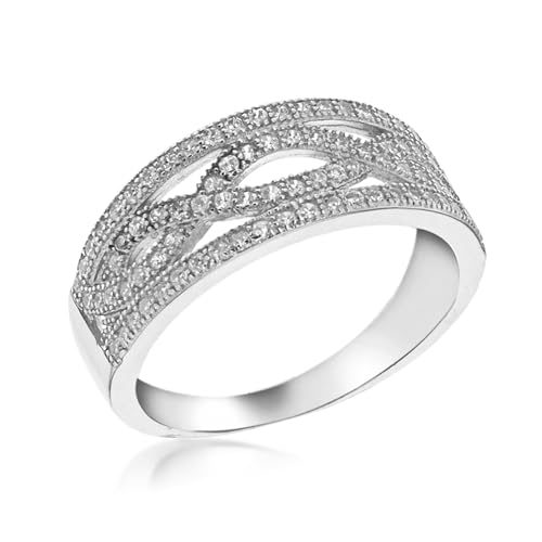 Bague Argent 925 Tuscany Silver et Oxyde de Zirconium au design raffiné