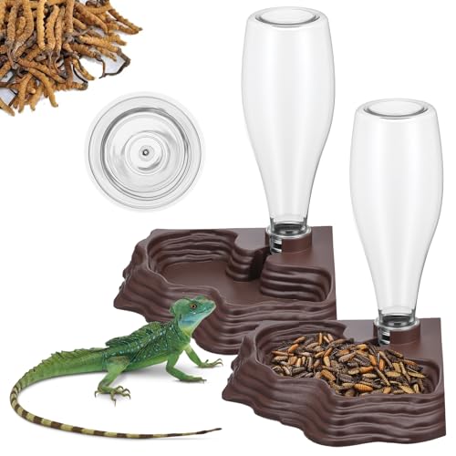 2 Pack Reptile Water Feeder Automatic Water Dispenser
