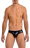 Gary Majdell Sport Men's Cheeky Brief Bikini Swimsuit (Liquid Black, Small)