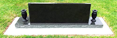 Memorial Cemetery Flower Vase, Simulated Black Granite, Plastic #TOP5