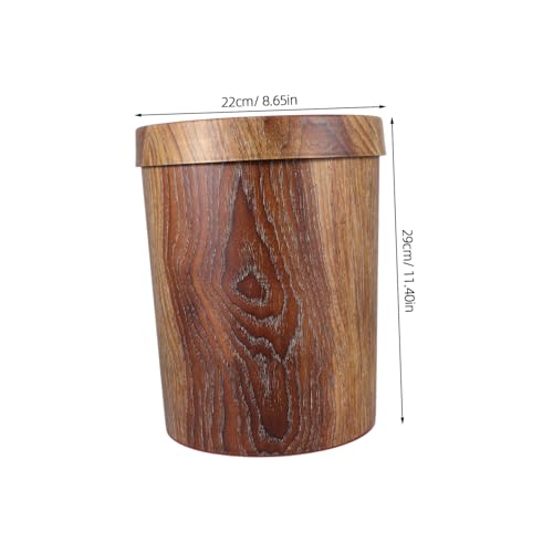 Caneca de basura rectangular con diseño madera vintage 10L miniatura 2