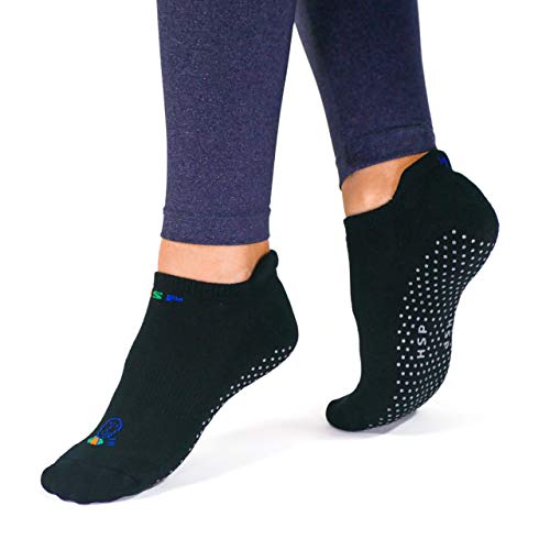 HSP Non-Slip Yoga Qi Socks for Men and Women Non-Slip Grip Socks for Dance, Workout, Barre, Ballet, Barefoot Training
