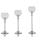 Produktbild ECOM KING Silber Kristall Kerzenständer für Hochzeit Weihnachten Restaurant Couchtisch Dekoration Center (3 Stück)
