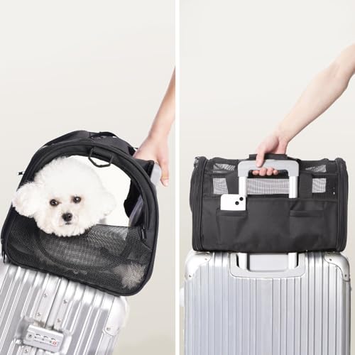 BurgeonNest Transportadora De Cães De Lado Macio Aprovada Por Avião Para Cães Pequenos Transportador