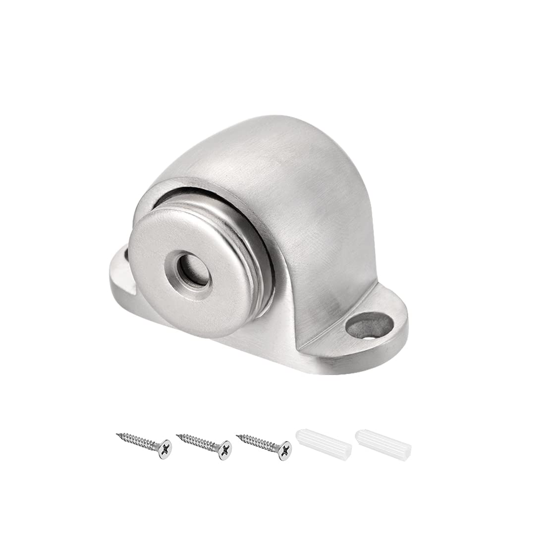 Magnetic Door Stop Catch Brushed Stopper Floor Mount Stainless Steel