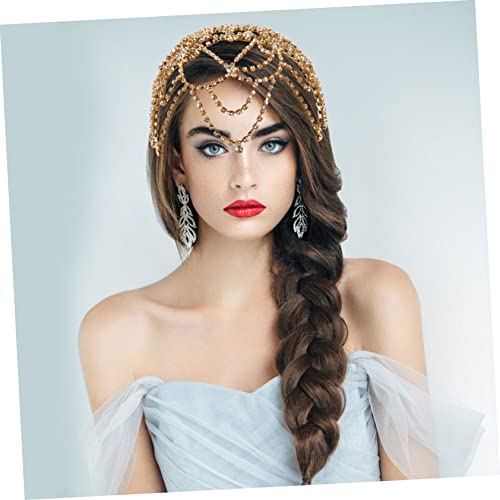 Chaîne de tête rétro VICASKY pour coiffure de mariage bohème multi-couches - 4