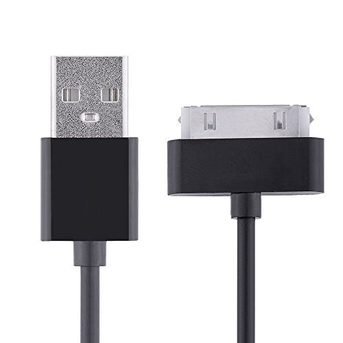  Cavo Nero Compatibile iPhone 4 4s 3 3s iPad iPod per Presa Muro Spina e Caricatore Auto caricabatteria 1m