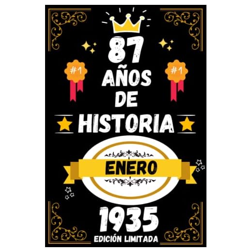 CUADERNO, 87 AÑOS DE HISTORIA ENERO 1935 EDICIÓN LIMITADA: Regalo de 87 cumpleaños para mujeres y hombres, ideas de 87 cumpleaños... un cumpleaños... ... regalo de 87 cumpleaños para él/ella.