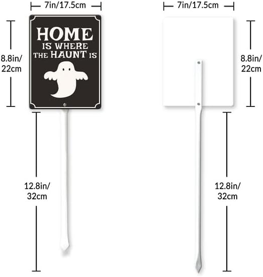 Miniatura 21 de Eveokoki Halloween Yard Sign Flying Lessons Decorations Yard Signs Decorative Garden Stakes Aluminum Outdoor Lawn Signs for Halloween Party Yard