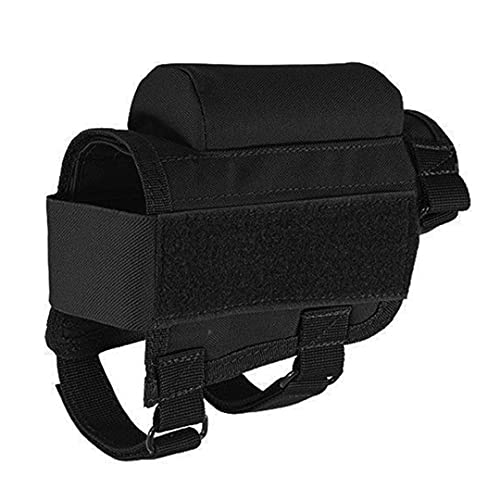 Viriber Rifle Cheek Riser Tactical Rifle Bullet Holder Bag with Adjustable Straps for Shotguns and Fixed Rifle (Stock-Black) by Viriber - Used condition - US$12.87