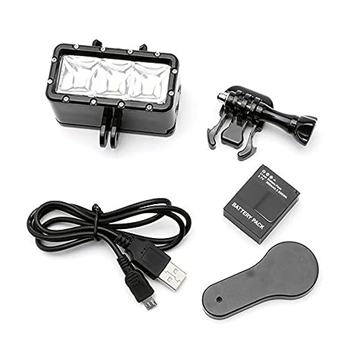 Waterproof LED Light for Hero 5 4 3+ 3 SJ4000, Dimmable Diving Light LED Video Light Fill Light