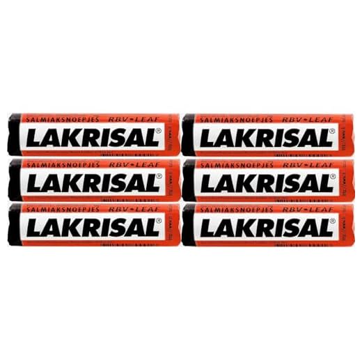 Lakrisal Salmiak – Schwedische Salzlakritz-Pastillen – 6 x 25 g