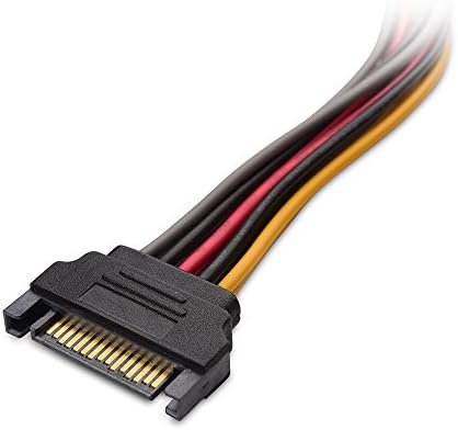 Cable Matters (3 Pack) 15 Pin SATA Power Y-Splitter Cable - 20cm