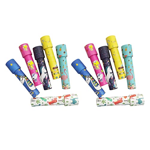 12PCS Kaleidoscope, Portable Colorful Rotatable Toy for Kids, with Cartoon Animal Prints, for Children's Day