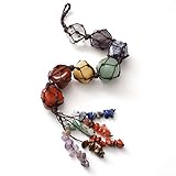 La decoración perfecta: colgar esta decoración de chakras en una ventana soleada, en un automóvil o en la sala de estar puede crear una excelente energía Feng Shui, absolutamente impresionante.