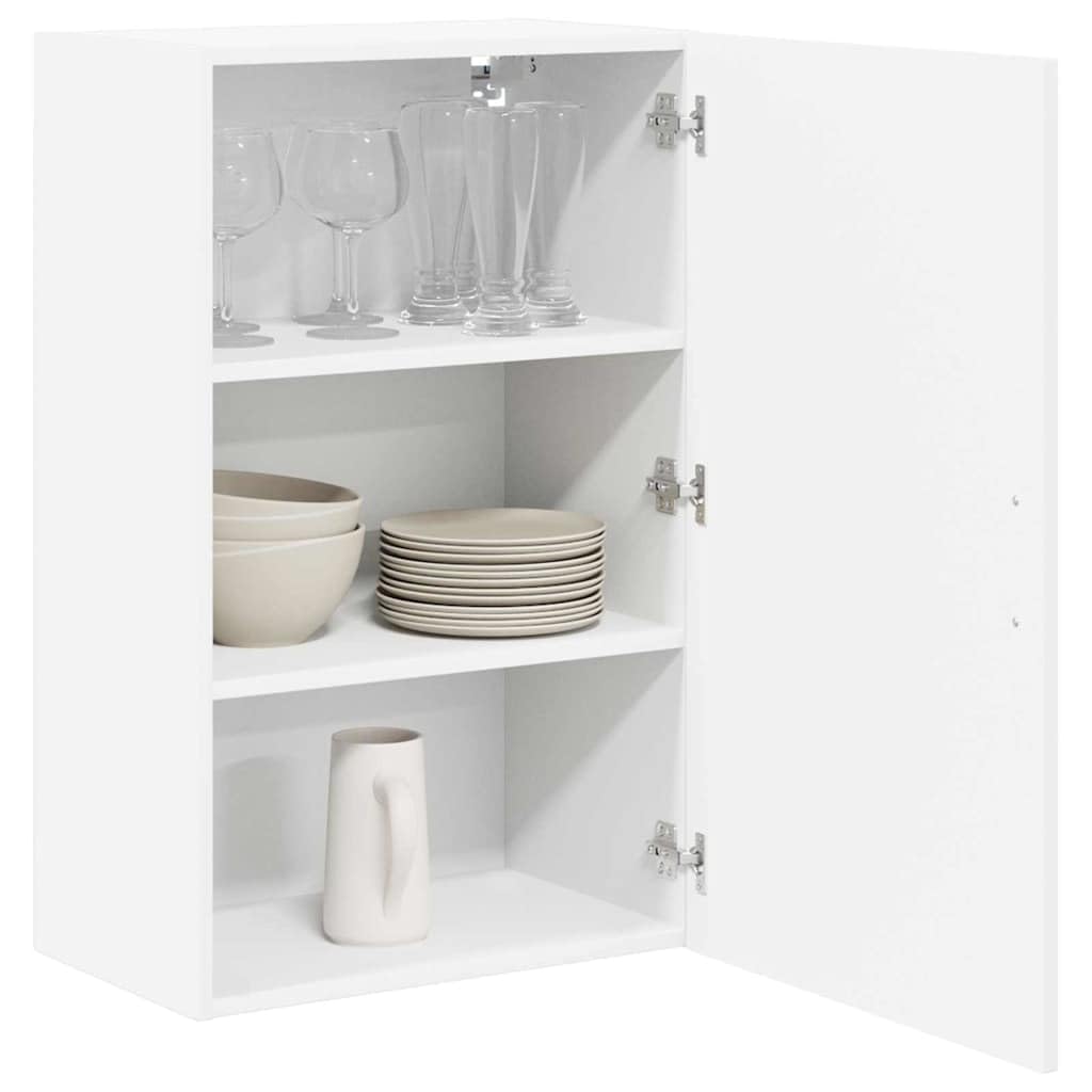 vidaXL Wall Cabinet LUCCA White 50 x 31 x 80 cm Engineered Wood, Modern Kitchen Solutions, Rectangular Wooden Panel, Durable Dishwasher Cover, Appliance Concealer, Space Saver Design — image 1
