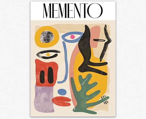 Affiche abstraite géométrique Wallbuddy Memento 50x70 cm pour salon