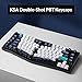 Keychron Q10 Max Alice 75% Layout Custom Wireless Mechanical Keyboard with Knob, QMK/VIA Programmable 2.4 GHz/Bluetooth/Wired RGB Backlit Aluminum Ergonomic for Mac Windows, Gateron Red Switch