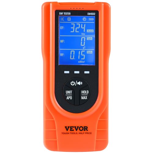 VEVOR Medidor de Radiación EMF 3 en 1