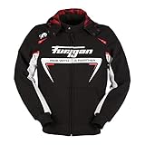 Furygan SEKTOR ROADSTER, chaqueta de moto de los hombres, Schwarz-weiß-rot, 4XL