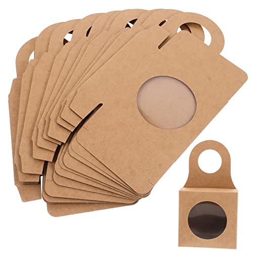 MAGICLULU Caja De 25 Piezas para Colgar En La Ventana Caja De Botella De Vino Cajas De Favores De Fiesta para Cachorros Tazas De Embalaje Cajas Transparentes para Cupcakes Cajas De