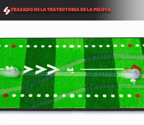 Miniatura 2 de Saplize Alfombrilla De Golf Para Poner Pistas De Pelota Visibles Con Espejo De Alineación De Putting De 20 Pulgadas X 10 Pies Para Interior, Ayuda De Entrenamiento Para La Práctica En Casa