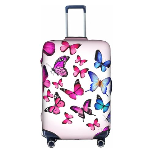 Housse de bagage blanche XL à motif papillon pliable pour valise de voyage