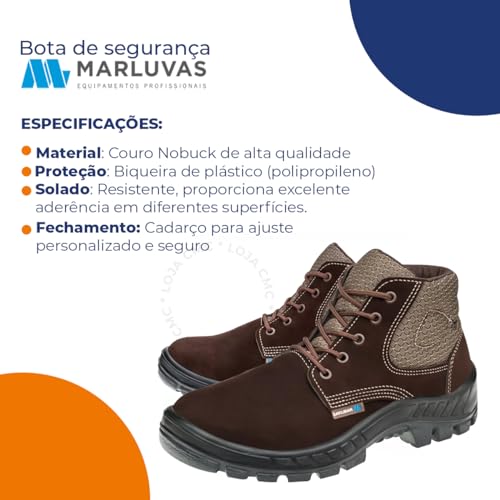 Bota Epi Marluvas 50b26 Cb Composite Masculina Eletricista (50B26CBCOMPOSITE, BR, Adulto, Numérico,