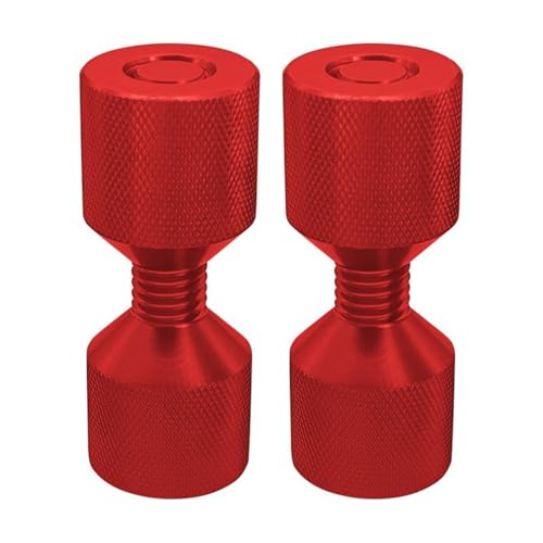 Laroal 1-1/8 Inch Double Hole Flange Dowel Pin Kit For 6061 Aluminum Lightweight Structure Large Machinery Double Hole Pin Kit (Red)
