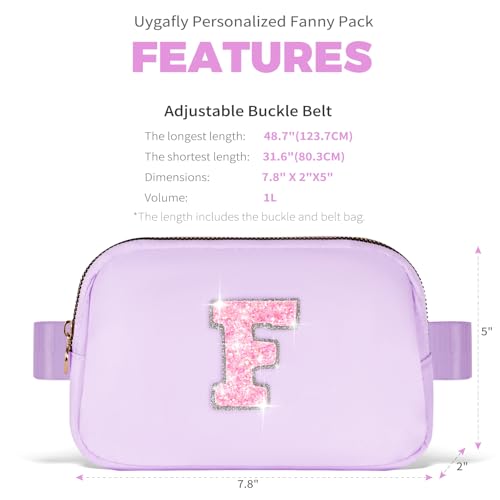 Image of Uygafly Gift for Teen Girls Kids Daughter Her - Birthday Gifts for 3 4 5 6 7 8 9 10 11 12 13 Year Old Girls,Fanny Pack Crossbody Bag Purse Belt Bag Cute Trendy Stuff | Lavender,F