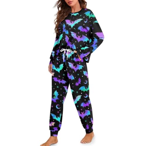 Image of Womens Lounge Set Long Sleeve Soft Pajama Sets