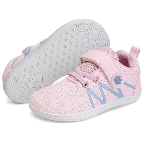 WateLves Toddler Little Kid Wide Barefoot Shoes Boys Girls Minimalist Sneakers Breathable Lightweight Walking Shoes Fit Naturally Zero Drop Sole