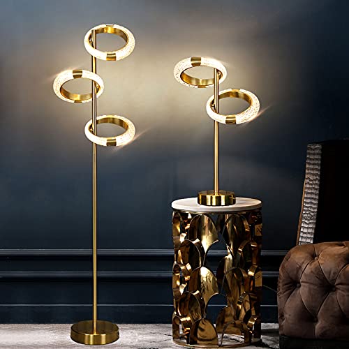 Lámpara de piso elegante de 3 cabezas con iluminación LED integrada 5